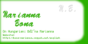 marianna bona business card